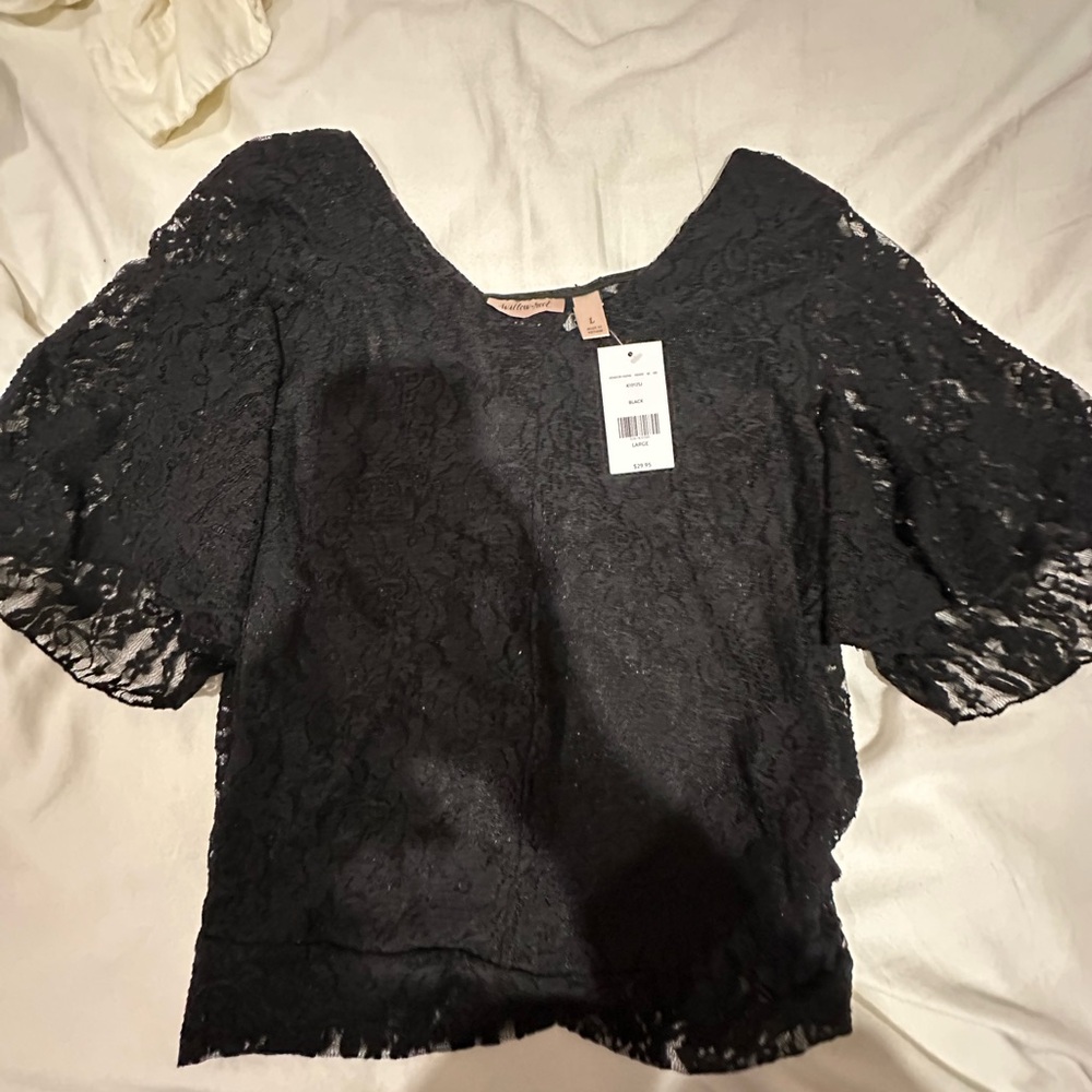 Elegant Black Lace Top